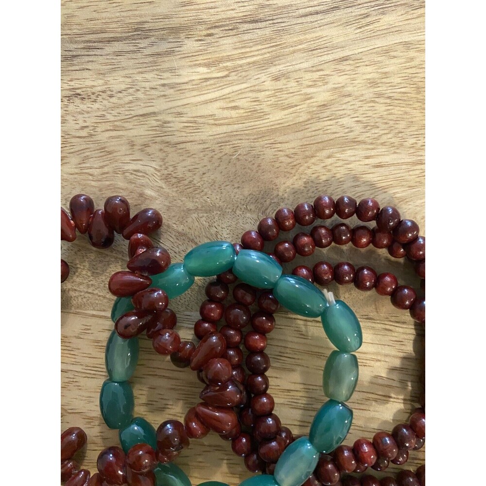 Beaded and Resin Bracelets Lot of 3 - Picture 3 of 4